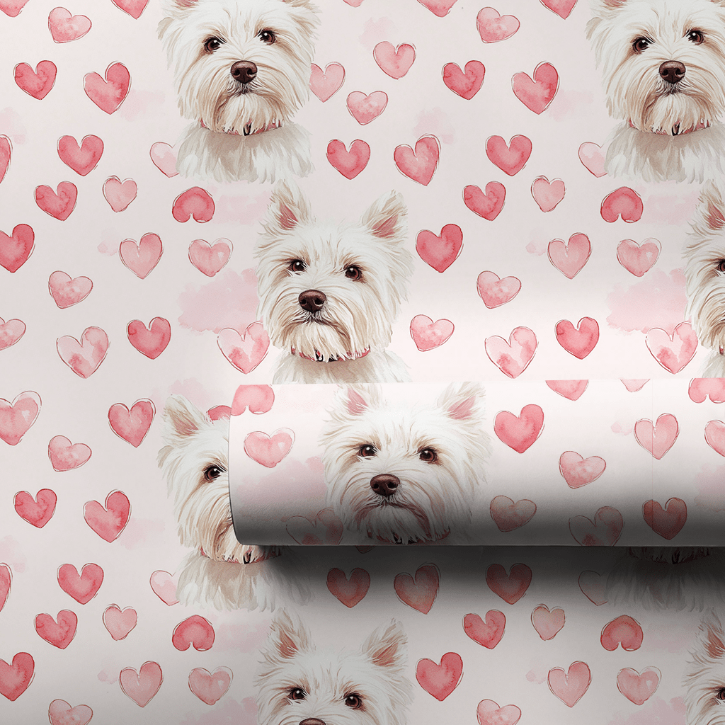 Westie Valentine - Wrapping Paper - Aspen & Arlo