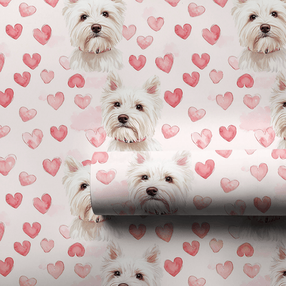 Westie Valentine - Wrapping Paper - Aspen & Arlo