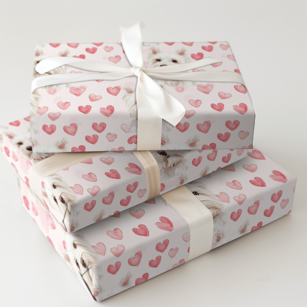 Westie Valentine - Wrapping Paper - Aspen & Arlo