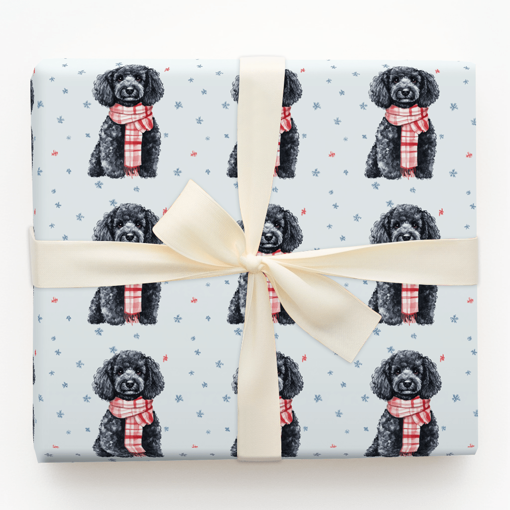 Bundle Up with the Poodle - Wrapping Paper - Aspen & Arlo