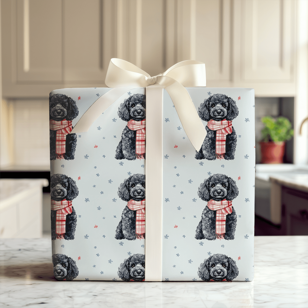 Bundle Up with the Poodle - Wrapping Paper - Aspen & Arlo