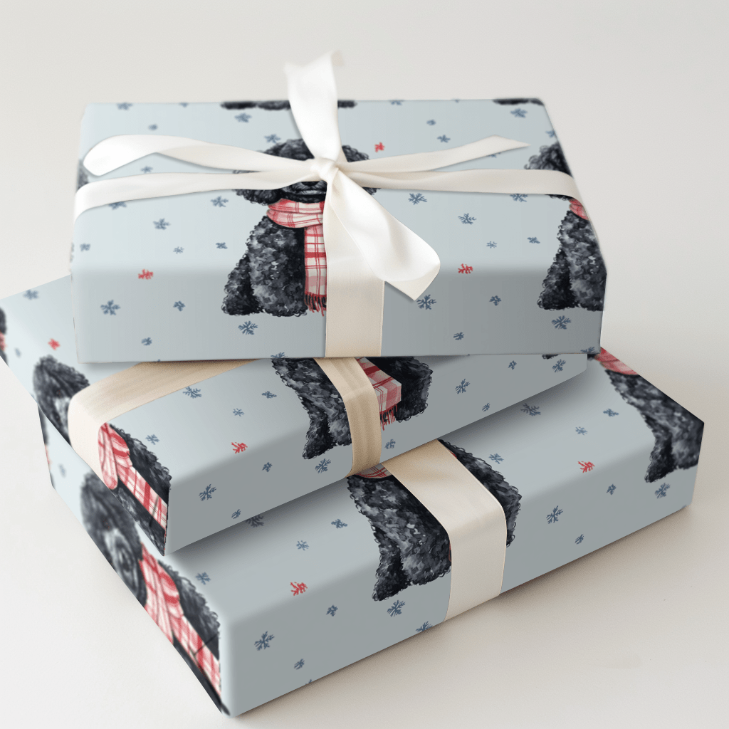 Bundle Up with the Poodle - Wrapping Paper - Aspen & Arlo
