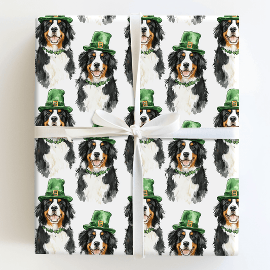 Leprechaun Bernese Mountain Dog - Wrapping Paper - Aspen & Arlo