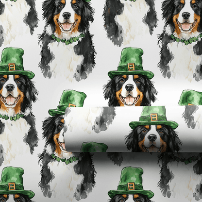 Leprechaun Bernese Mountain Dog - Wrapping Paper - Aspen & Arlo
