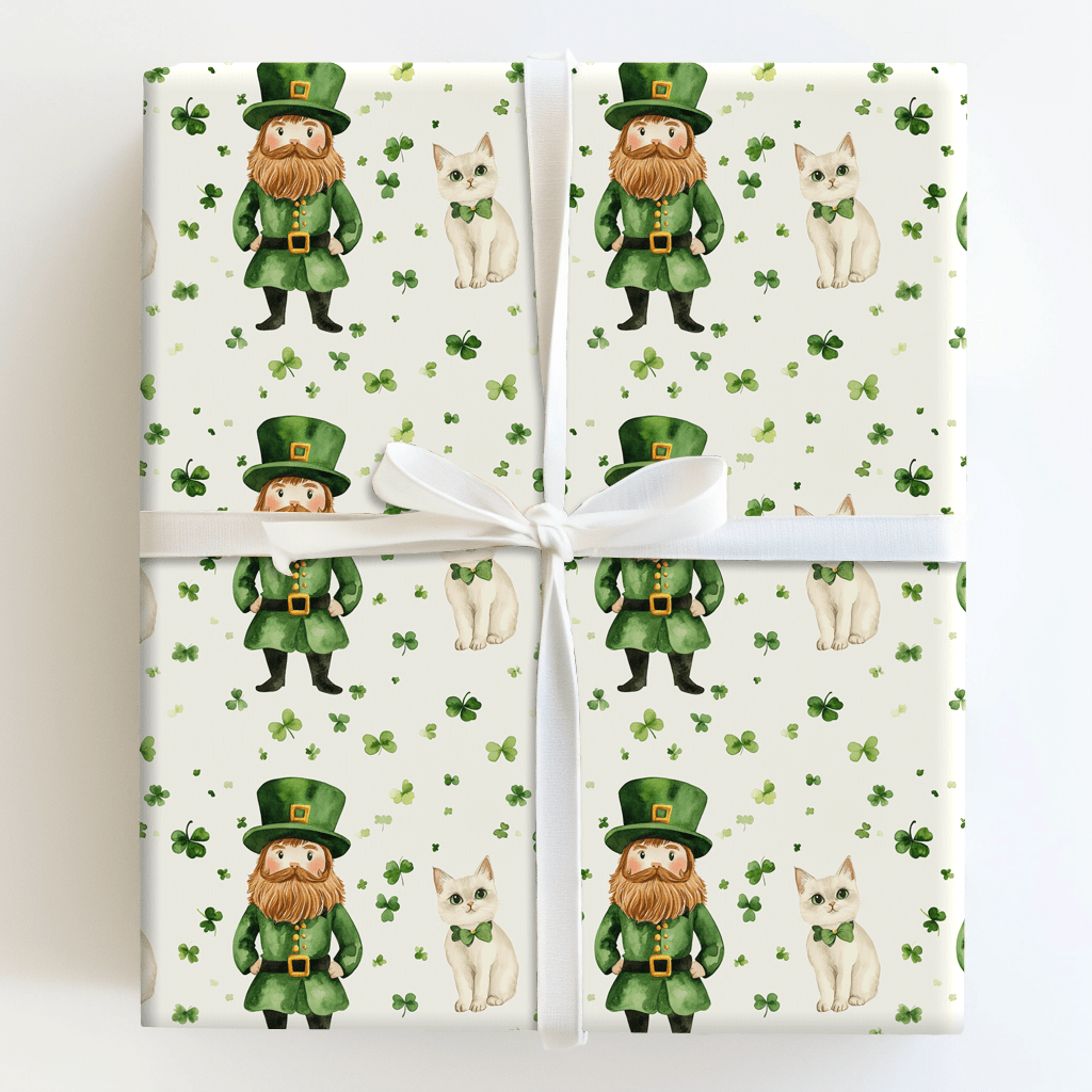 Shamrocks with the Ragdoll - Wrapping Paper - Aspen & Arlo