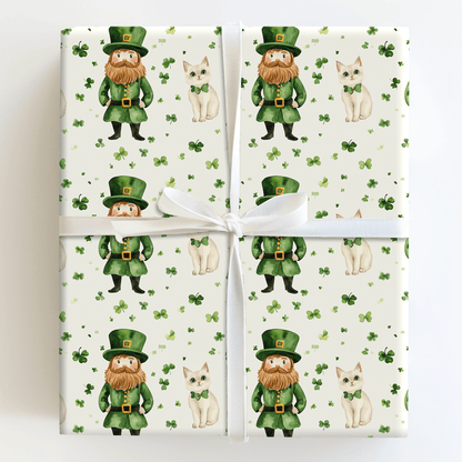 Shamrocks with the Ragdoll - Wrapping Paper - Aspen & Arlo
