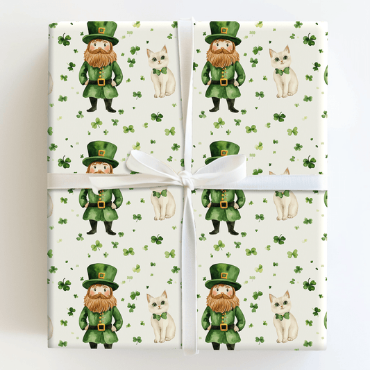Shamrocks with the Ragdoll - Wrapping Paper - Aspen & Arlo