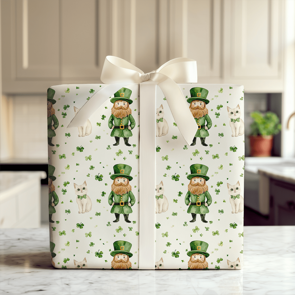 Shamrocks with the Ragdoll - Wrapping Paper - Aspen & Arlo