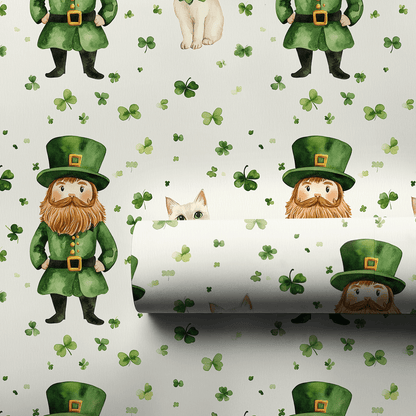 Shamrocks with the Ragdoll - Wrapping Paper - Aspen & Arlo