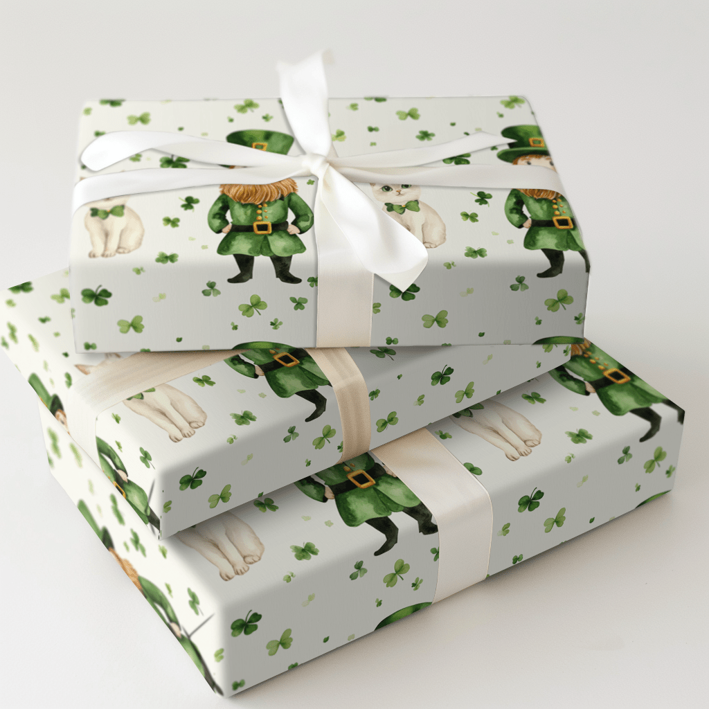Shamrocks with the Ragdoll - Wrapping Paper - Aspen & Arlo
