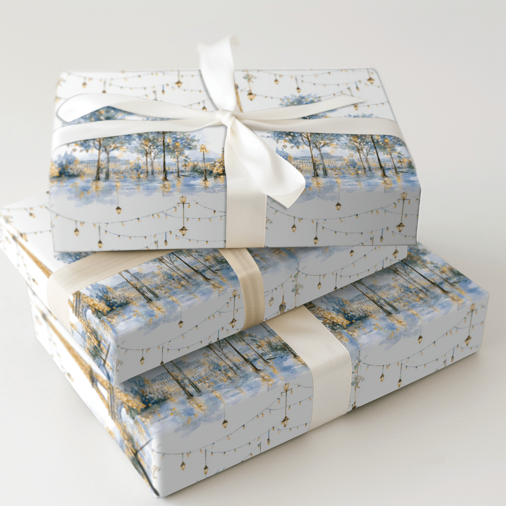Winter Lights in Paris - Wrapping Paper - Aspen & Arlo