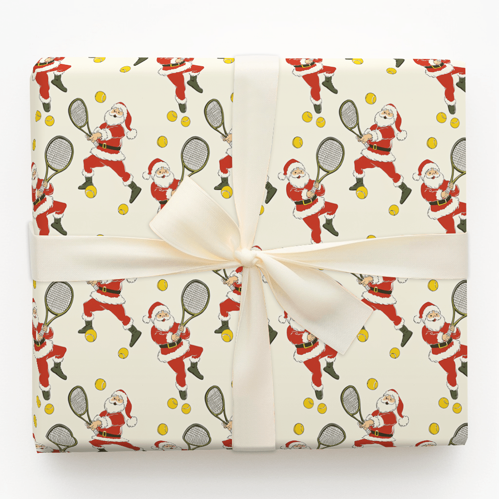 Back Swing Santa - Wrapping Paper - Aspen & Arlo