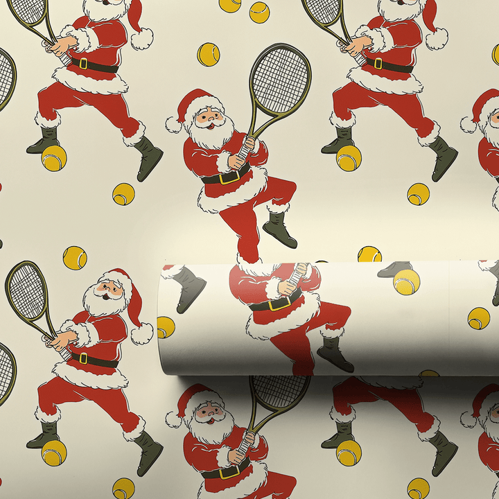Back Swing Santa - Wrapping Paper - Aspen & Arlo