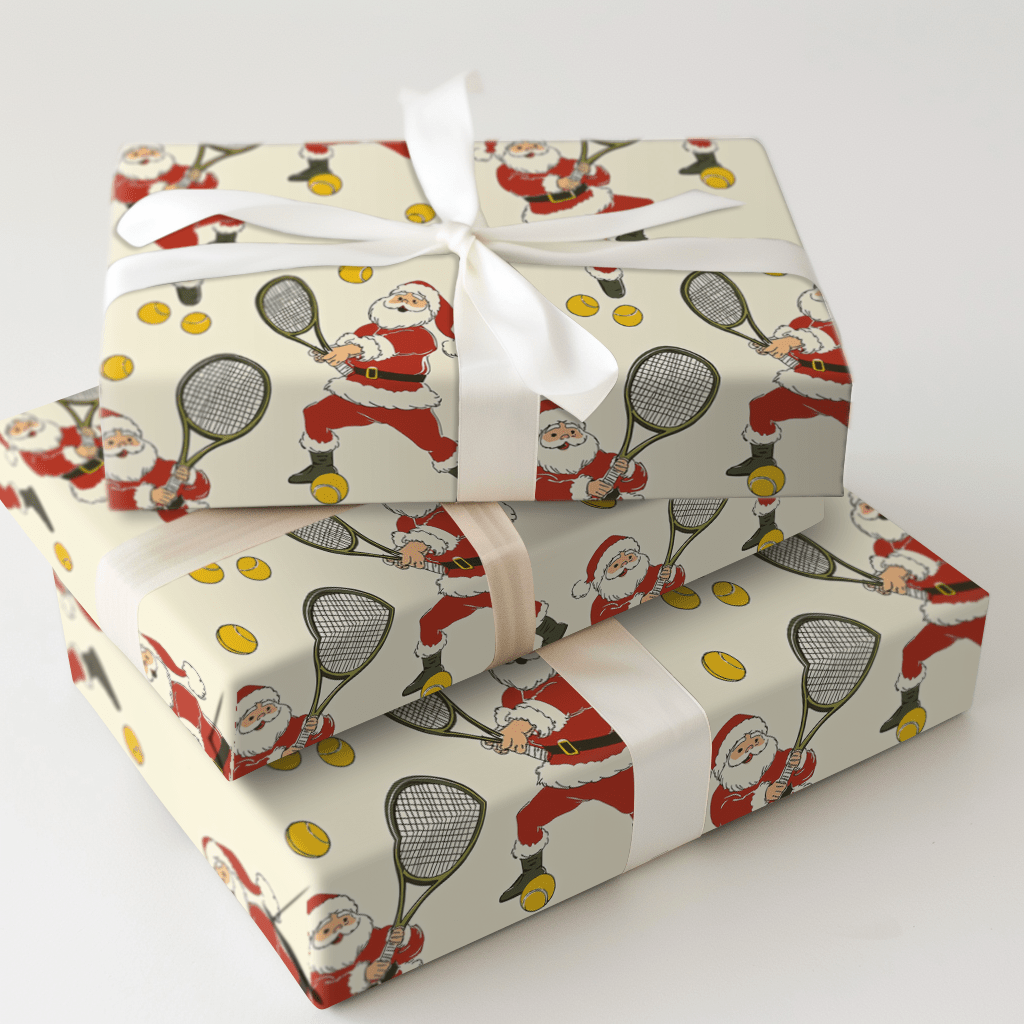Back Swing Santa - Wrapping Paper - Aspen & Arlo