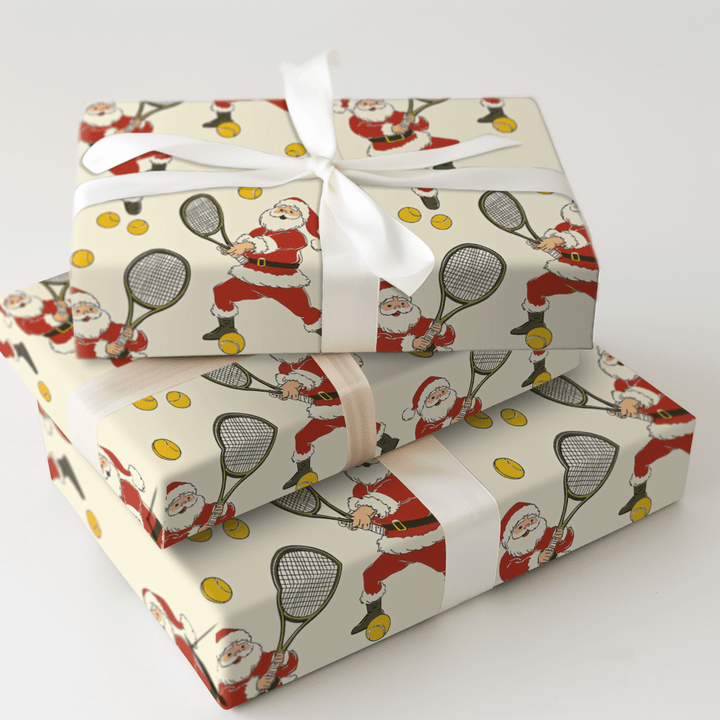 Back Swing Santa - Wrapping Paper - Aspen & Arlo