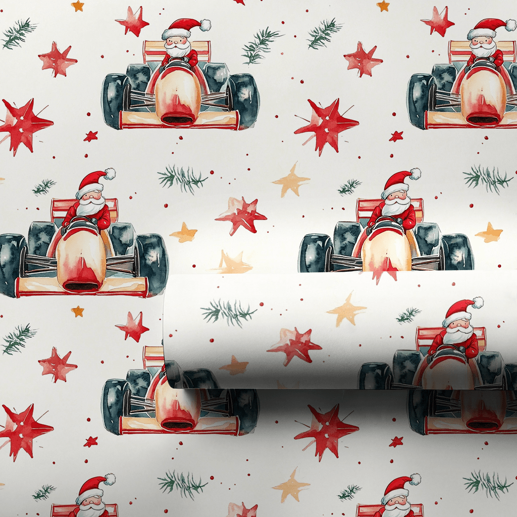 On Your Mark Santa - Wrapping Paper - Aspen & Arlo