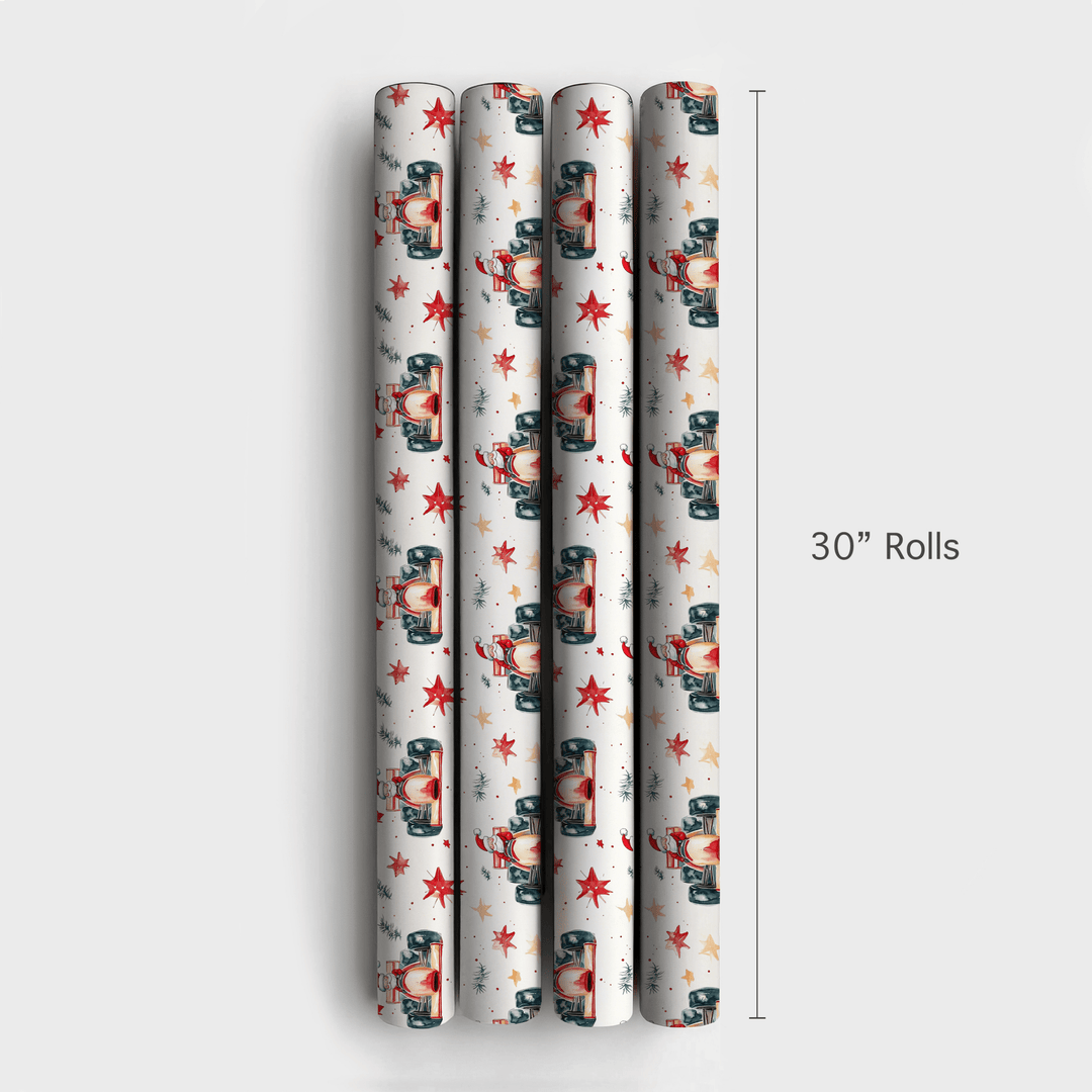 On Your Mark Santa - Wrapping Paper - Aspen & Arlo