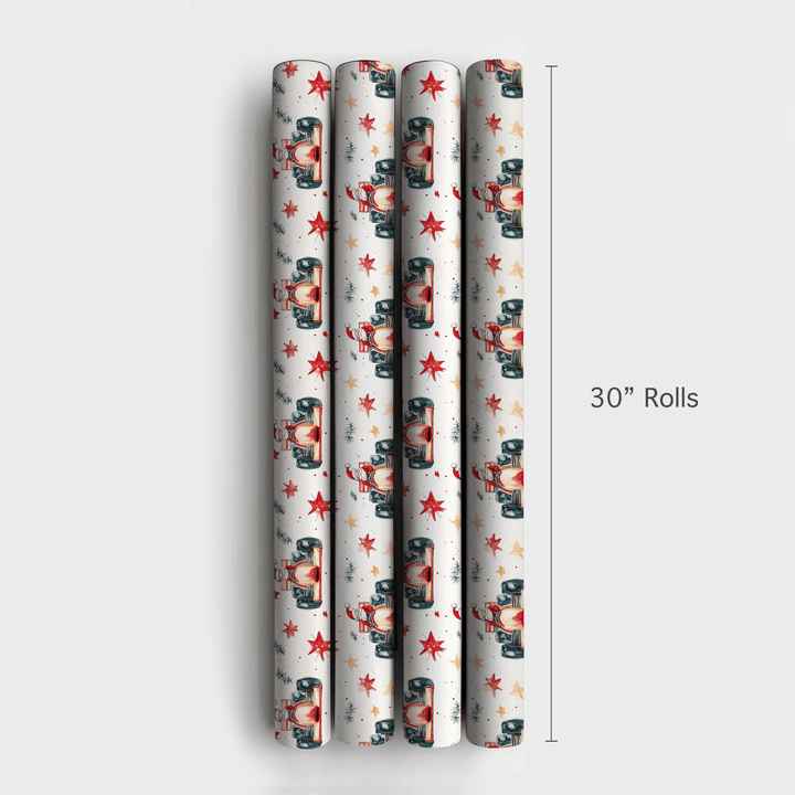 On Your Mark Santa - Wrapping Paper - Aspen & Arlo