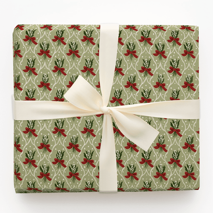 Holiday Sprigs & Bows - Wrapping Paper - Aspen & Arlo