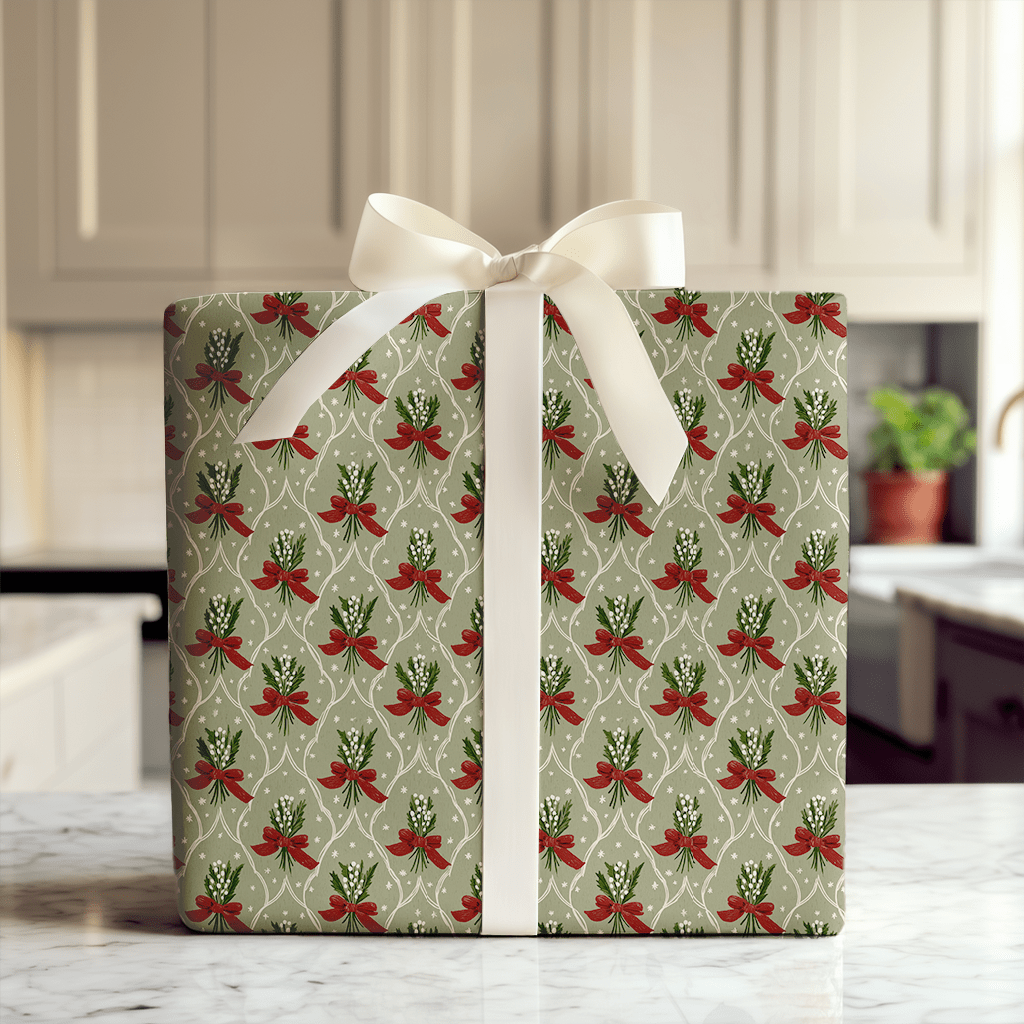 Holiday Sprigs & Bows - Wrapping Paper - Aspen & Arlo