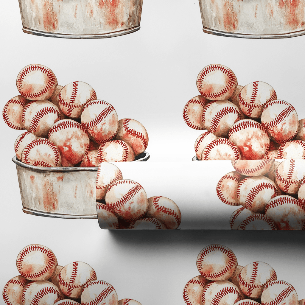 Batting Practice - Wrapping Paper - Aspen & Arlo