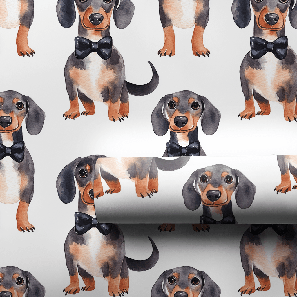 Black Tie with the Dachshunds - Wrapping Paper - Aspen & Arlo