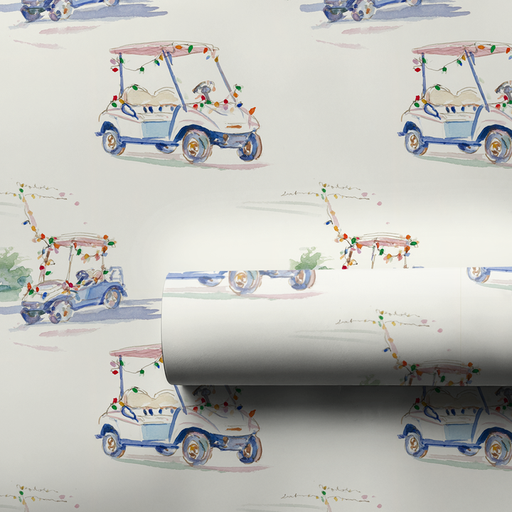 Festive Golf Cart Ride