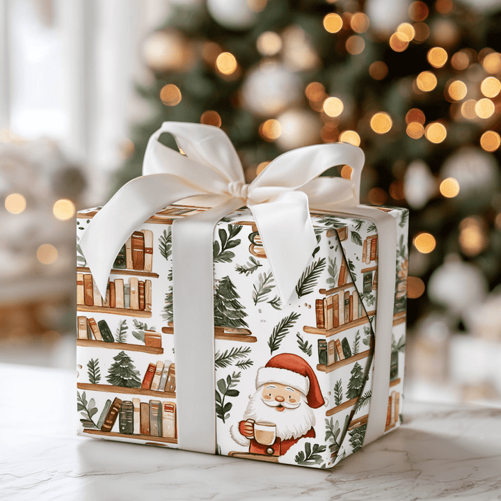Santa's Books and Brew - Wrapping Paper - Aspen & Arlo