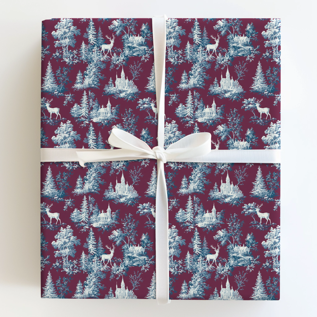 Plum Winter Toile