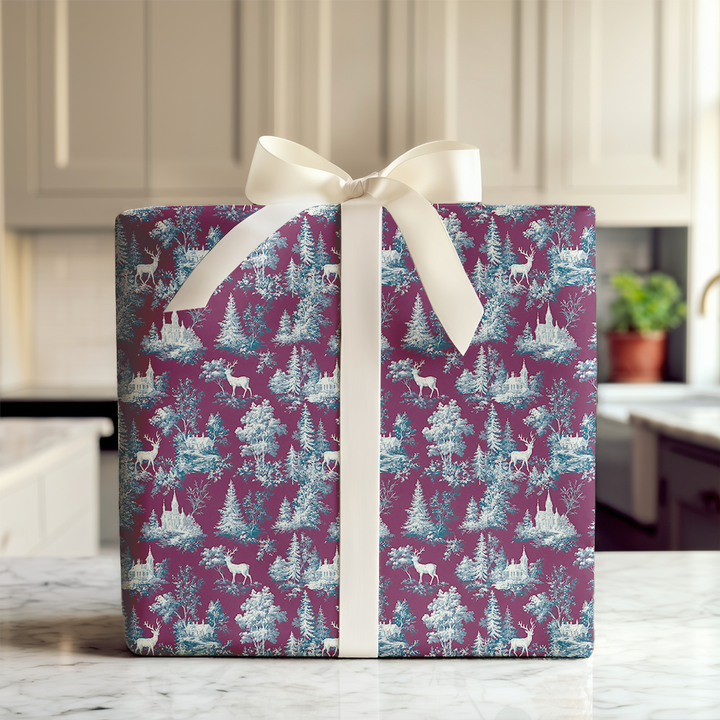 Plum Winter Toile