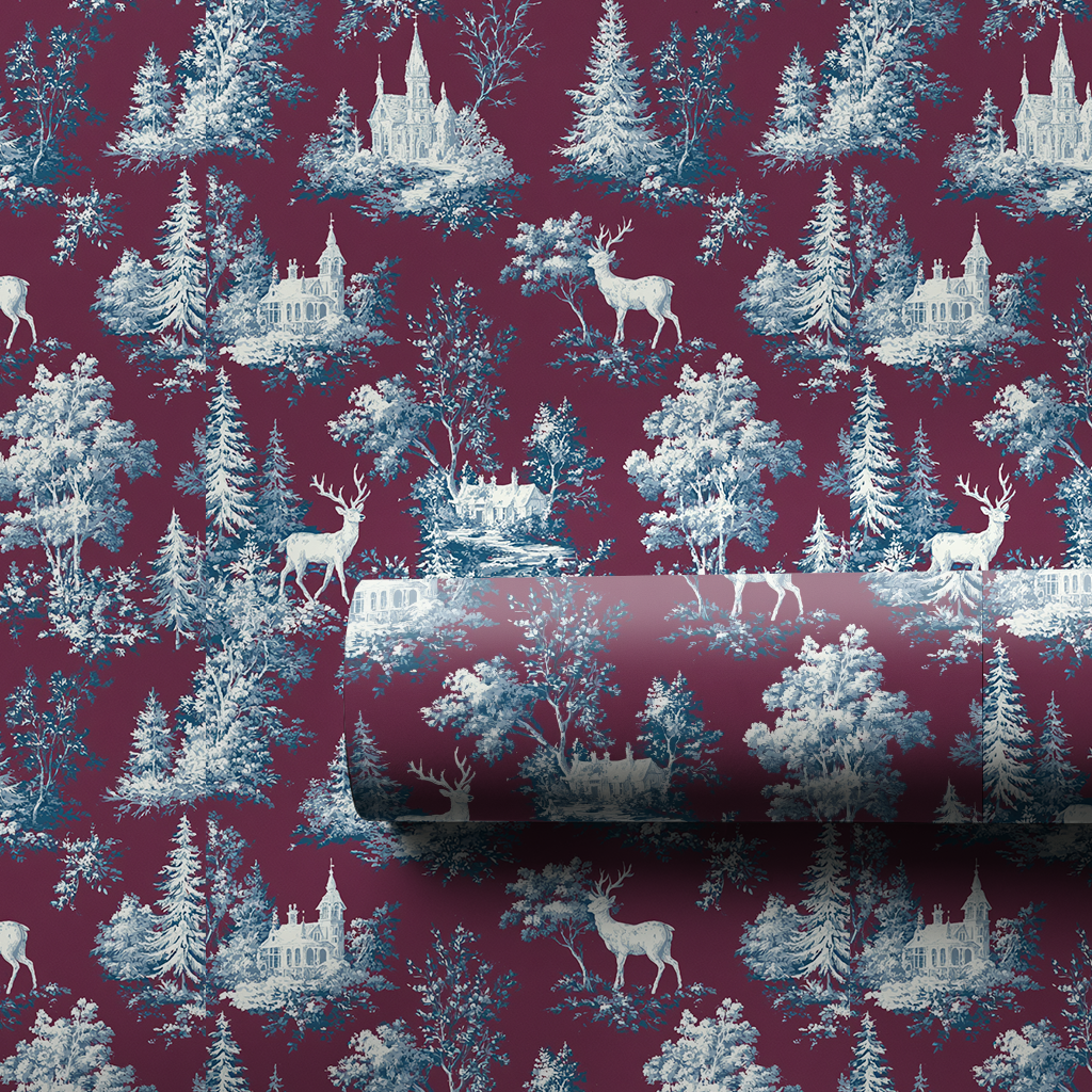 Plum Winter Toile
