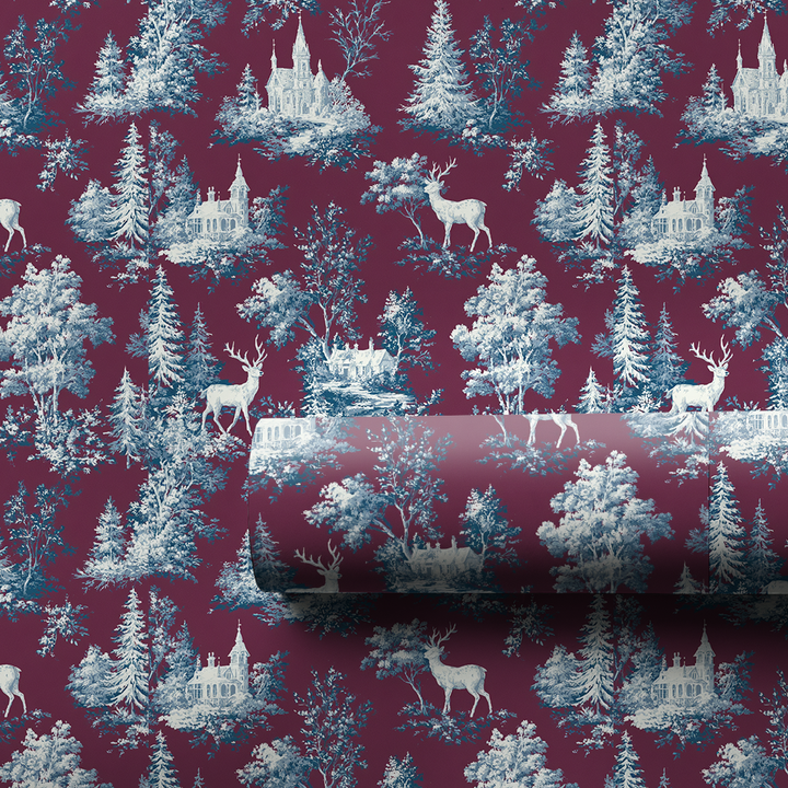 Plum Winter Toile