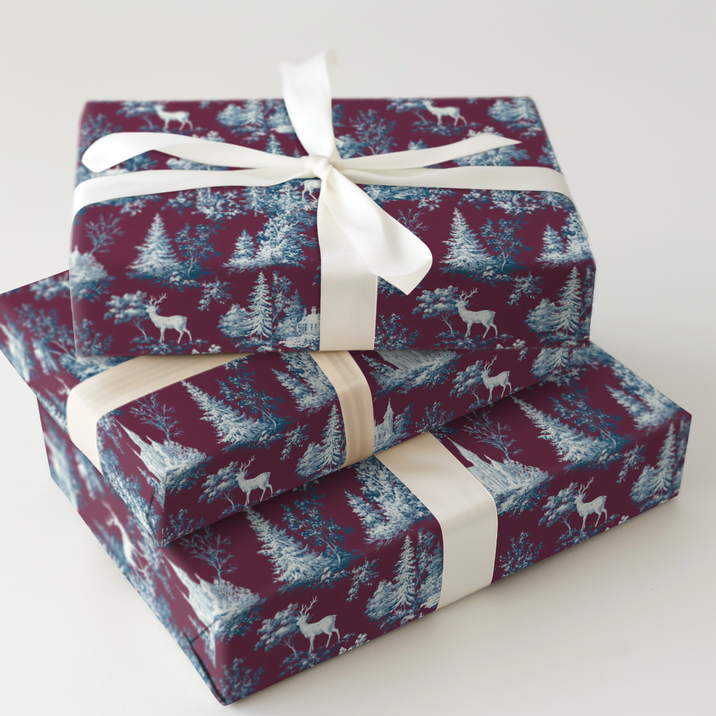 Plum Winter Toile