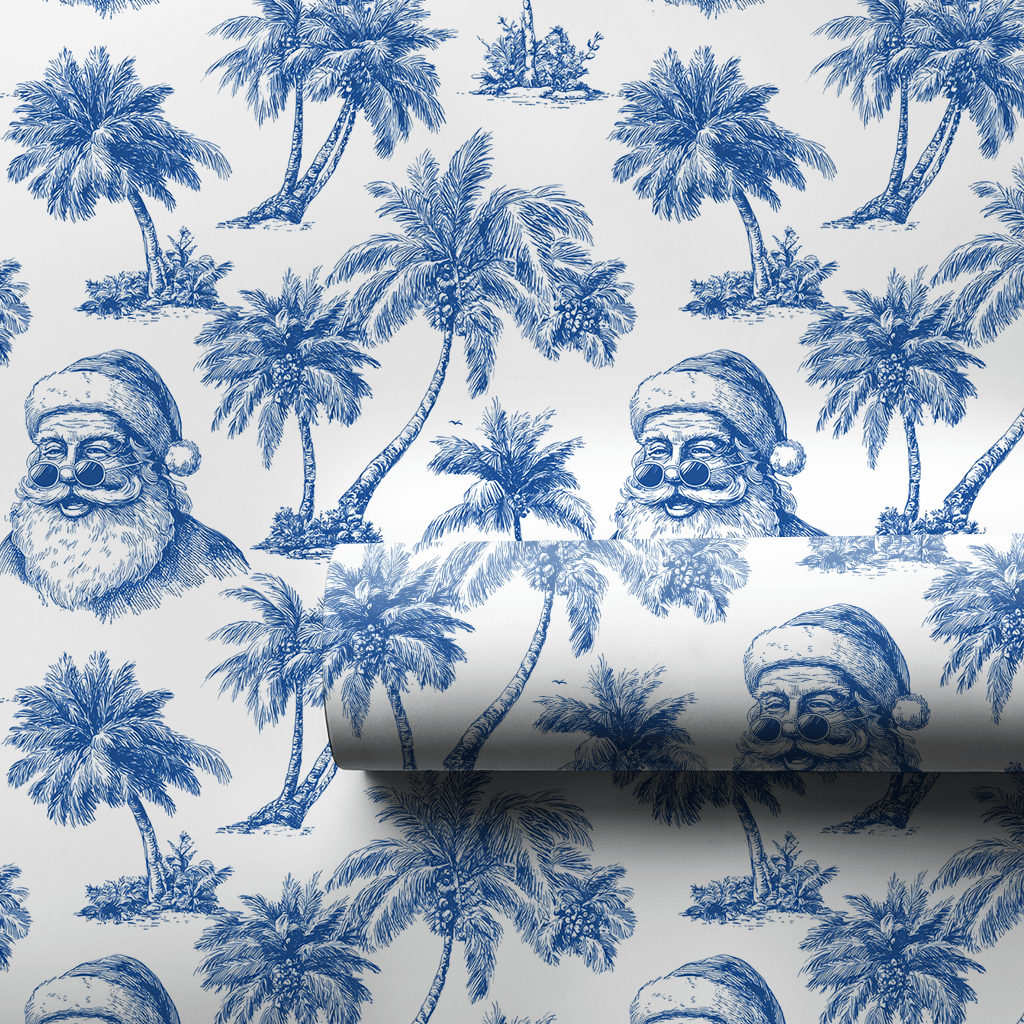 Miami Sun with Santa - Wrapping Paper - Aspen & Arlo
