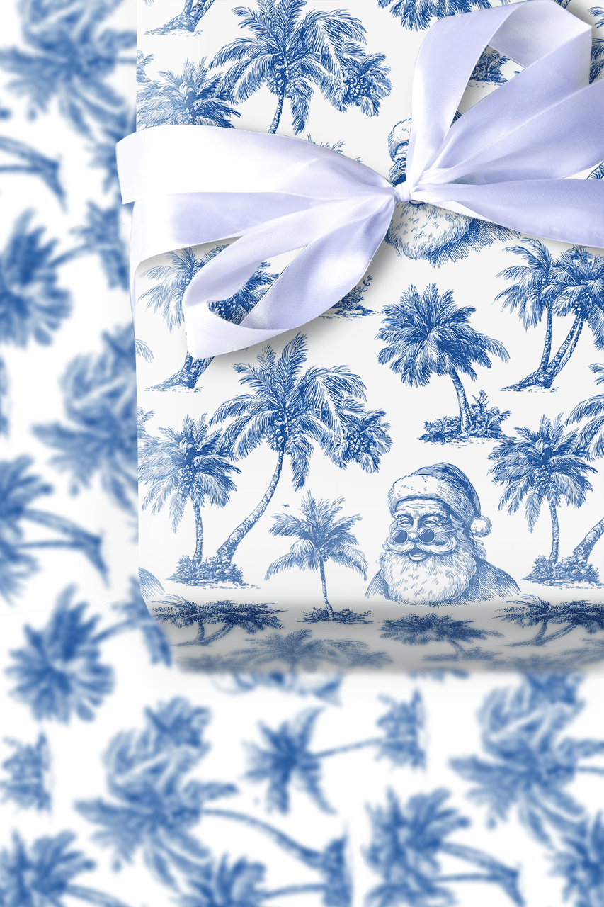 Miami Sun with Santa - Wrapping Paper - Aspen & Arlo
