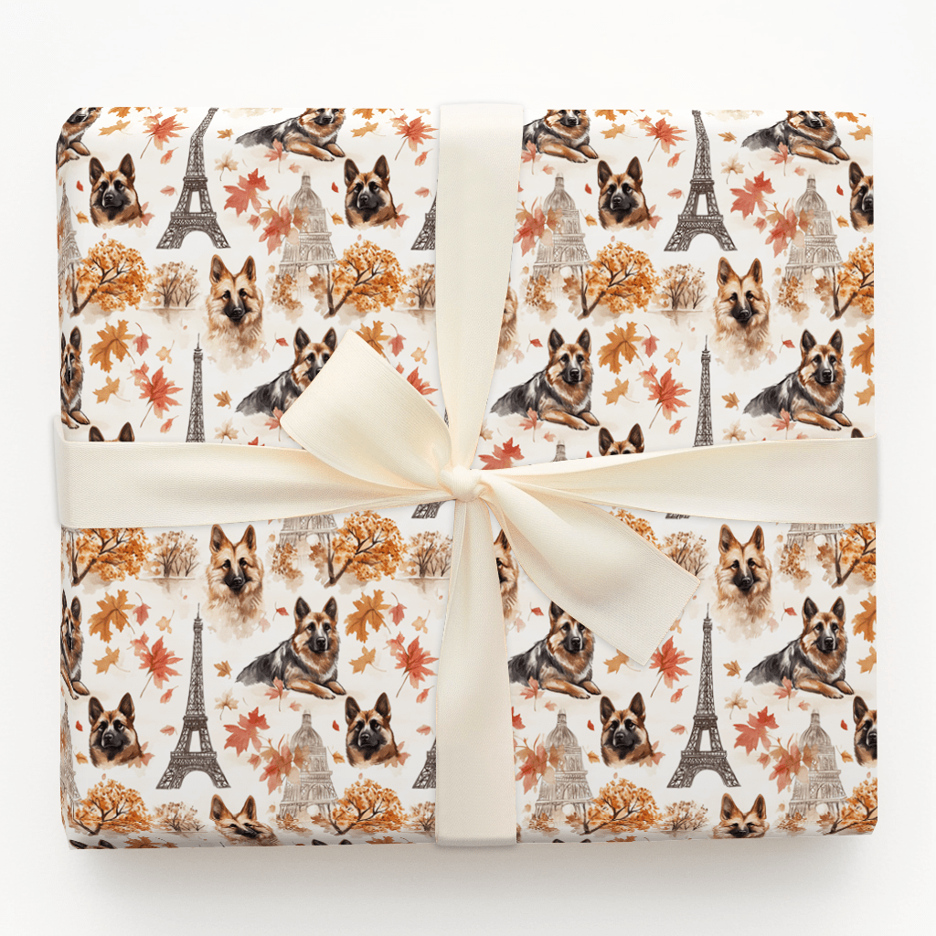 Paris with the German Shepherds - Wrapping Paper - Aspen & Arlo