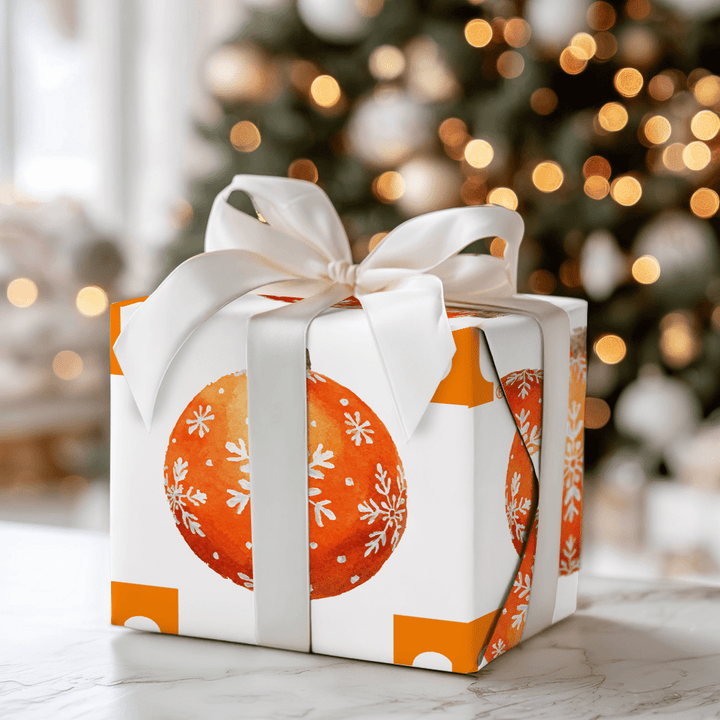 Big Orange Bauble - Wrapping Paper - Aspen & Arlo