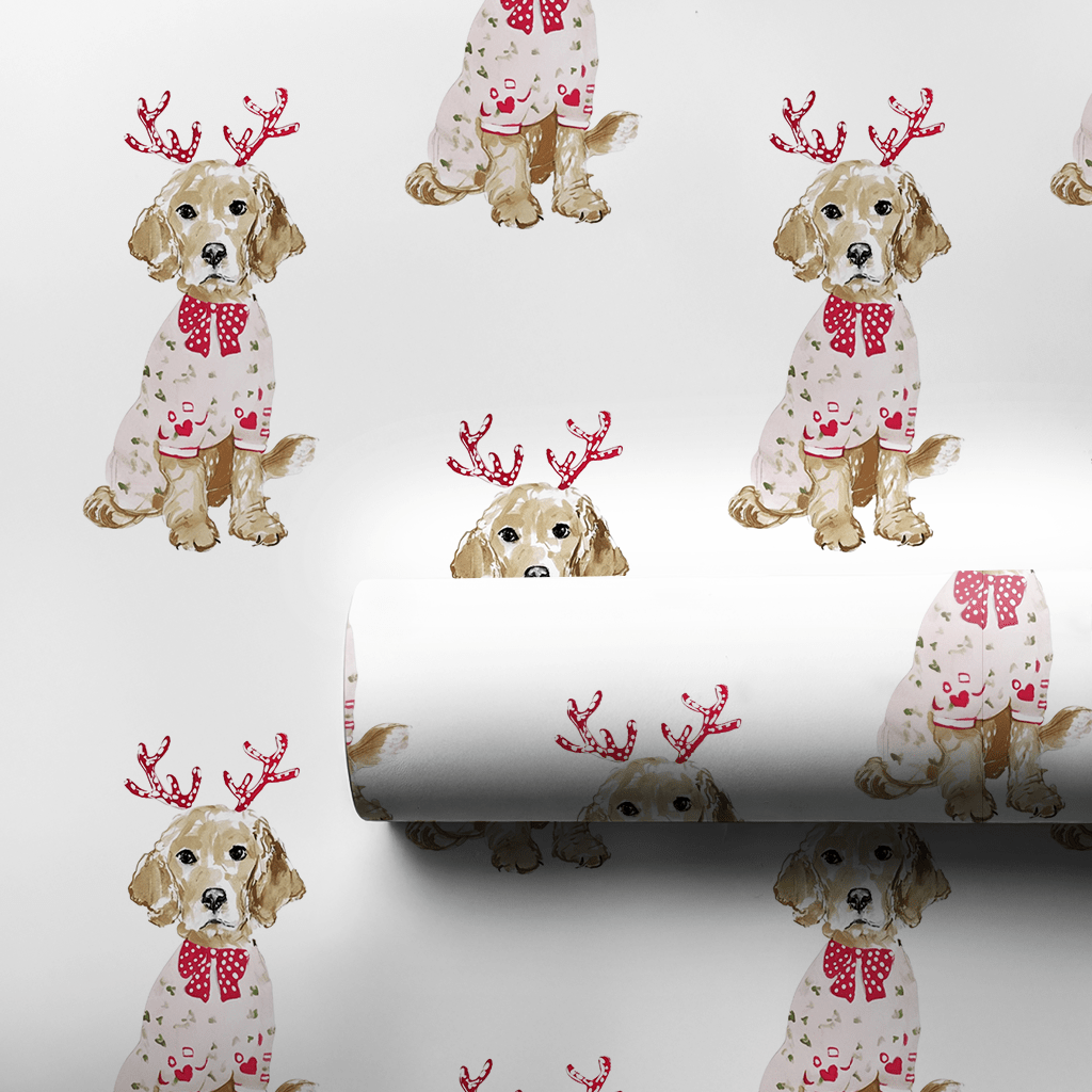 Pretty In Antlers - Wrapping Paper - Aspen & Arlo