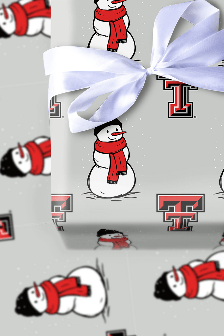Texas Tech Snowman - Wrapping Paper - Aspen & Arlo
