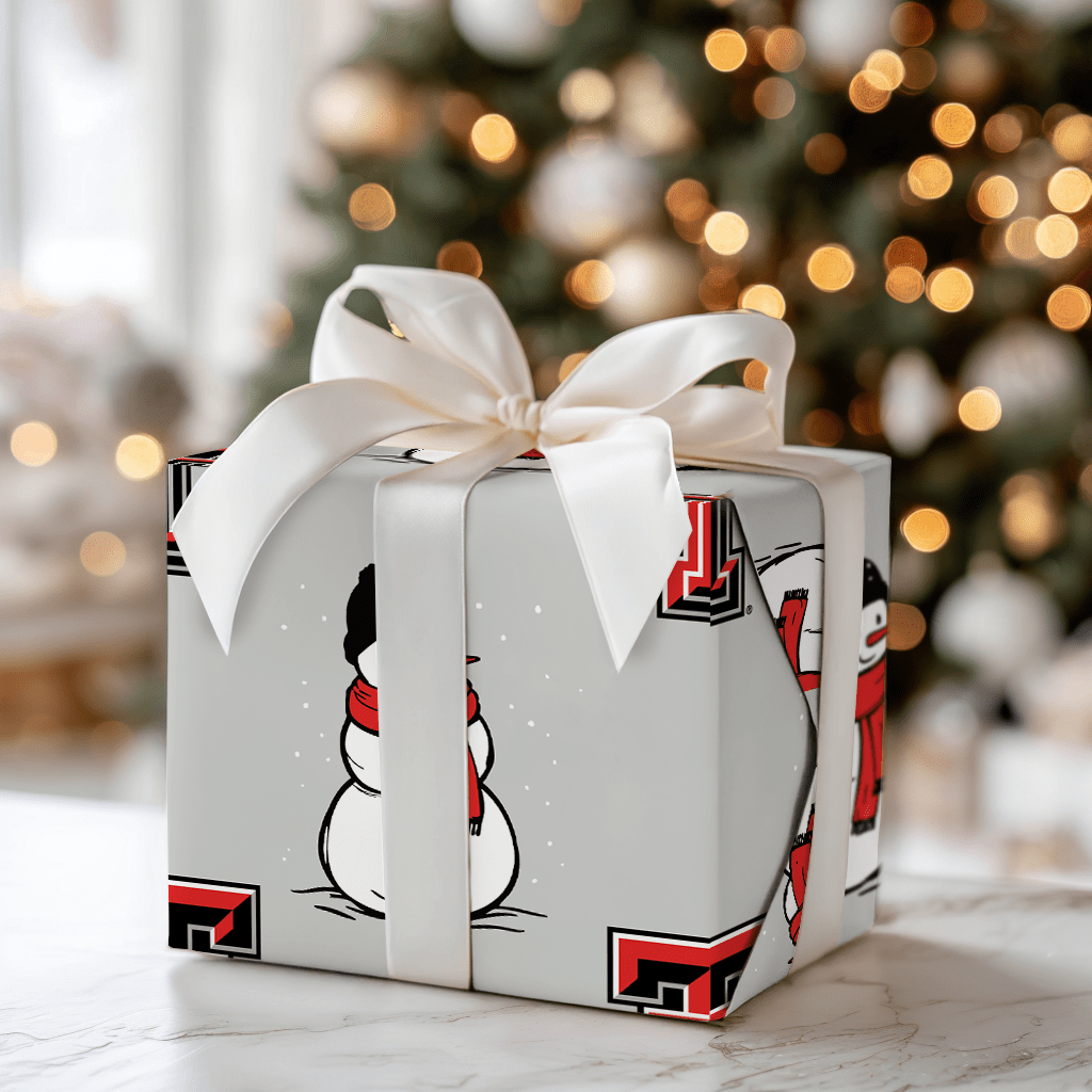 Texas Tech Snowman - Wrapping Paper - Aspen & Arlo