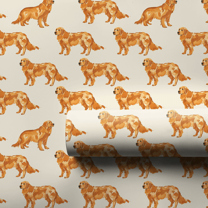 Golden Paws - Wrapping Paper - Aspen & Arlo
