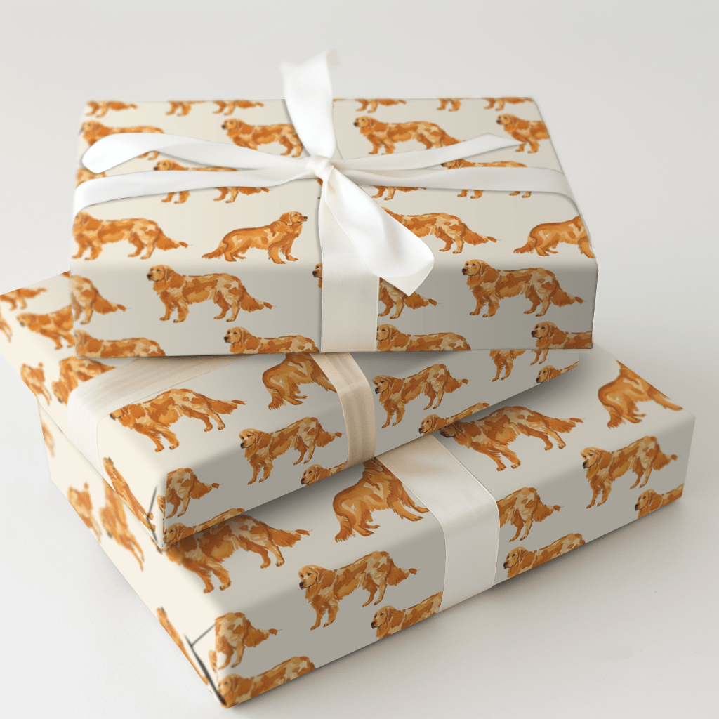 Golden Paws - Wrapping Paper - Aspen & Arlo