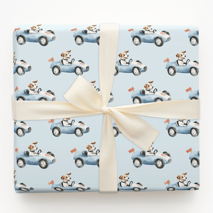 Wagging Speed - Wrapping Paper - Aspen & Arlo