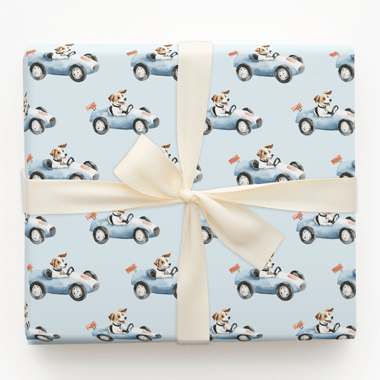 Wagging Speed - Wrapping Paper - Aspen & Arlo