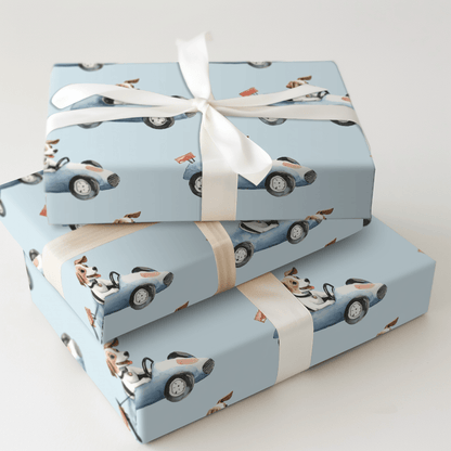 Wagging Speed - Wrapping Paper - Aspen & Arlo