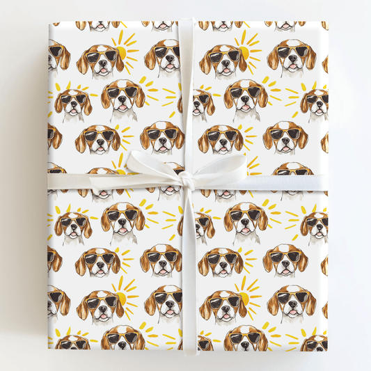 Sunny Day with the Beagles - Wrapping Paper - Aspen & Arlo