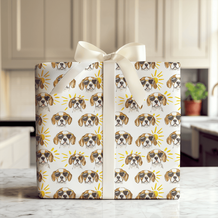 Sunny Day with the Beagles - Wrapping Paper - Aspen & Arlo