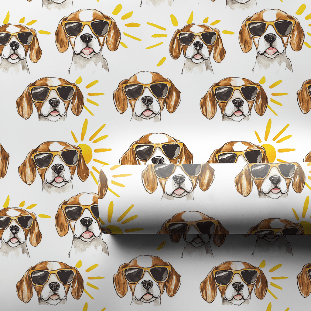 Sunny Day with the Beagles - Wrapping Paper - Aspen & Arlo