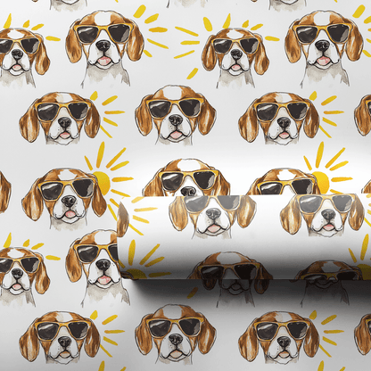 Sunny Day with the Beagles - Wrapping Paper - Aspen & Arlo