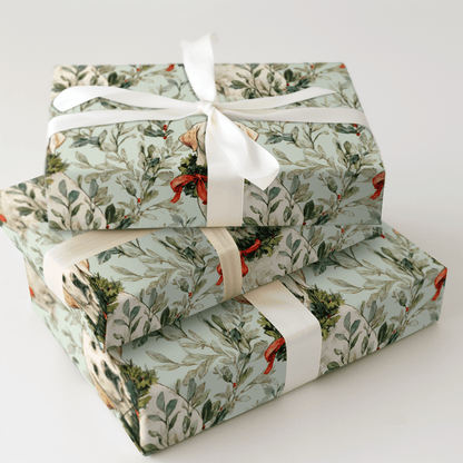 White Lab and Holly - Wrapping Paper - Aspen & Arlo